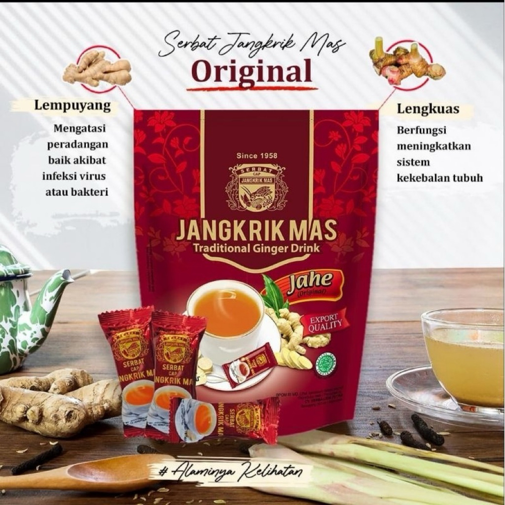 Indonesia Traditional Ginger Drink Serbat Jangkrik Mas 120 gram