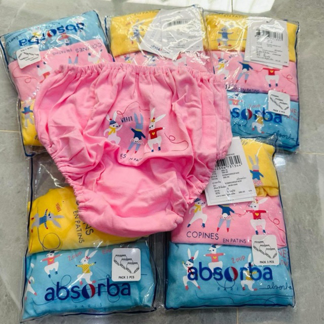 กางเกงในเด็กหญิง Absorba ขนาด 1ปี,3ปี,5ปี,7ปี