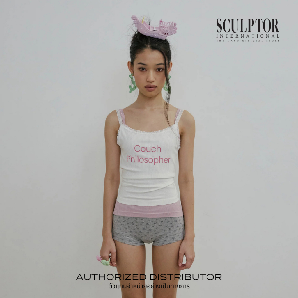 SCULPTOR® เสื้อสายเดี่ยว Lace Cami Top — صورة 3