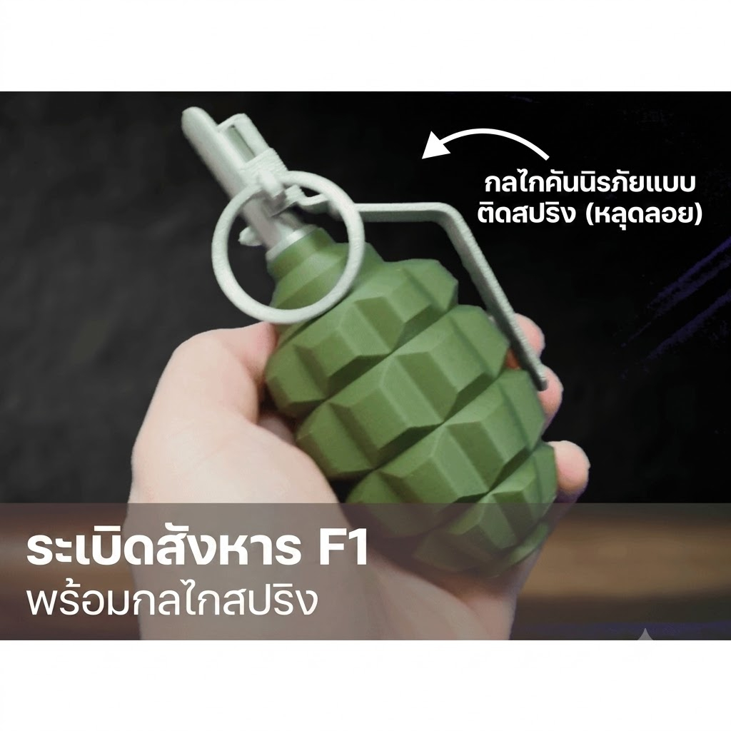 โมเดลระเบิดมือสังหาร F1 คันบังคับดีดตัวได้สมจริง – สเกล 1/1