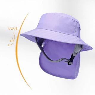 หมวกกันแดด Bucket มีผ้าคลุมคอถอดได้ กัน UV UVA/UVB หมวกกีฬาทางน้ำ หมวกตกปลา หมวกเซิร์ฟ หมวกดำน้ำ สำหรับกิจกรรมกลางแจ้ง
