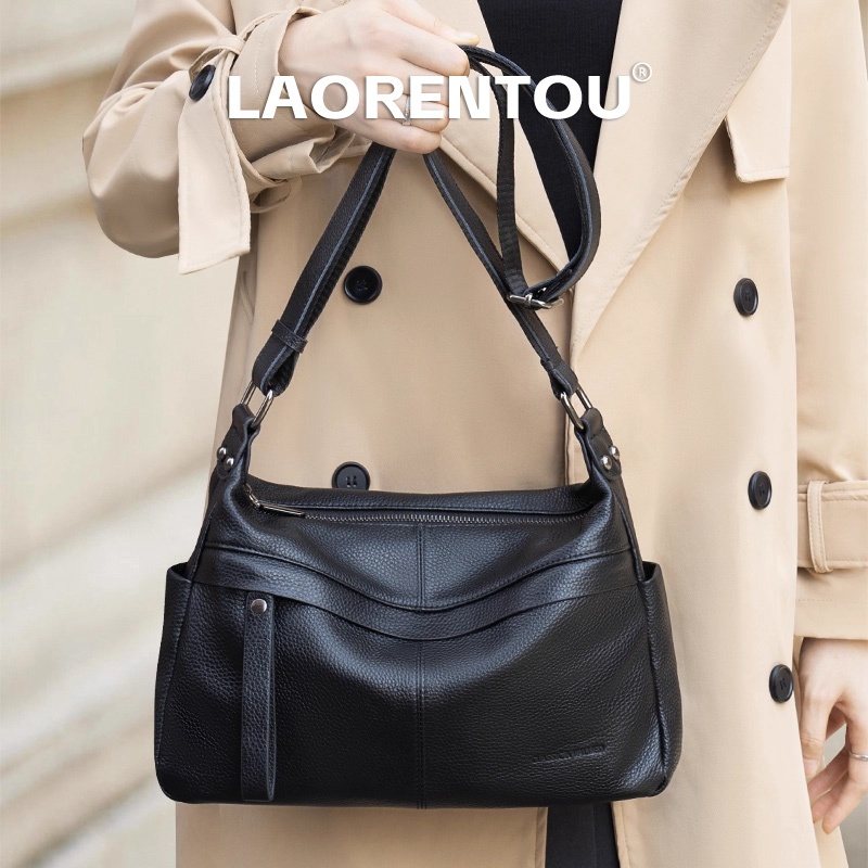 LAORENTOU กระเป๋าเมซิเนเจอร์หนัง PU คุณภาพสูง สะพายได้หลายแบบ