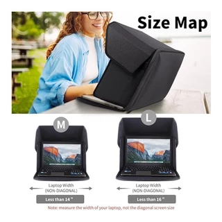 ที่บังแดดโน้ตบุ๊ก Laptop Sun Shade 14/16 นิ้ว ฮู้ดบังแสงจอ พับได้ พกพาง่าย ลดแสงสะท้อน ใช้กลางแจ้ง