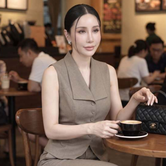 H887 ชุดเซ็ตสูทกั๊กผู้หญิง กางเกงขากว้างทรงสวย