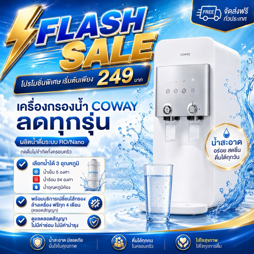 (ทักแชทก่อนสั่งซื้อ)เครื่องกรองน้ำ COWAY Neo Plus โคเวย์ นีโอพลัส #coway