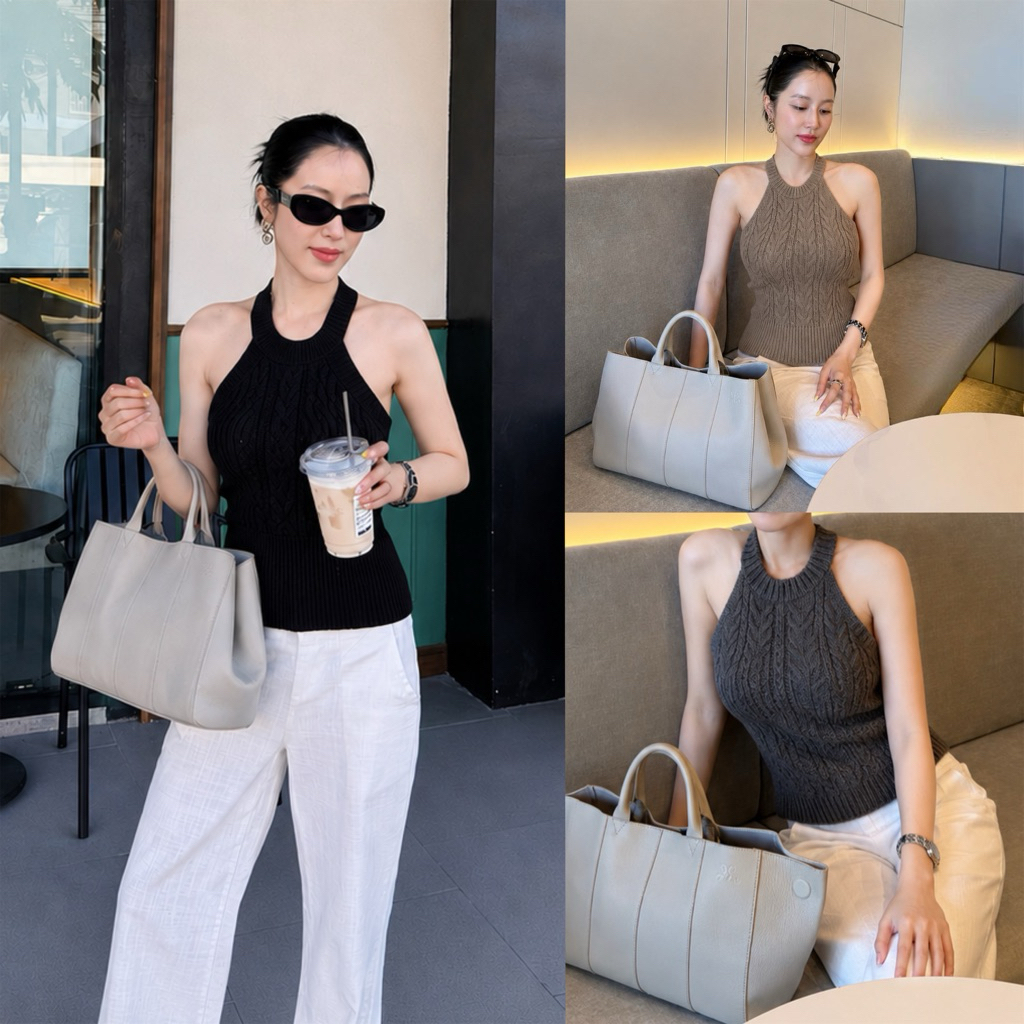 LITAS : ELARA TOP เสื้อคล้องคอไหมพรม เสื้อคล้องคอ