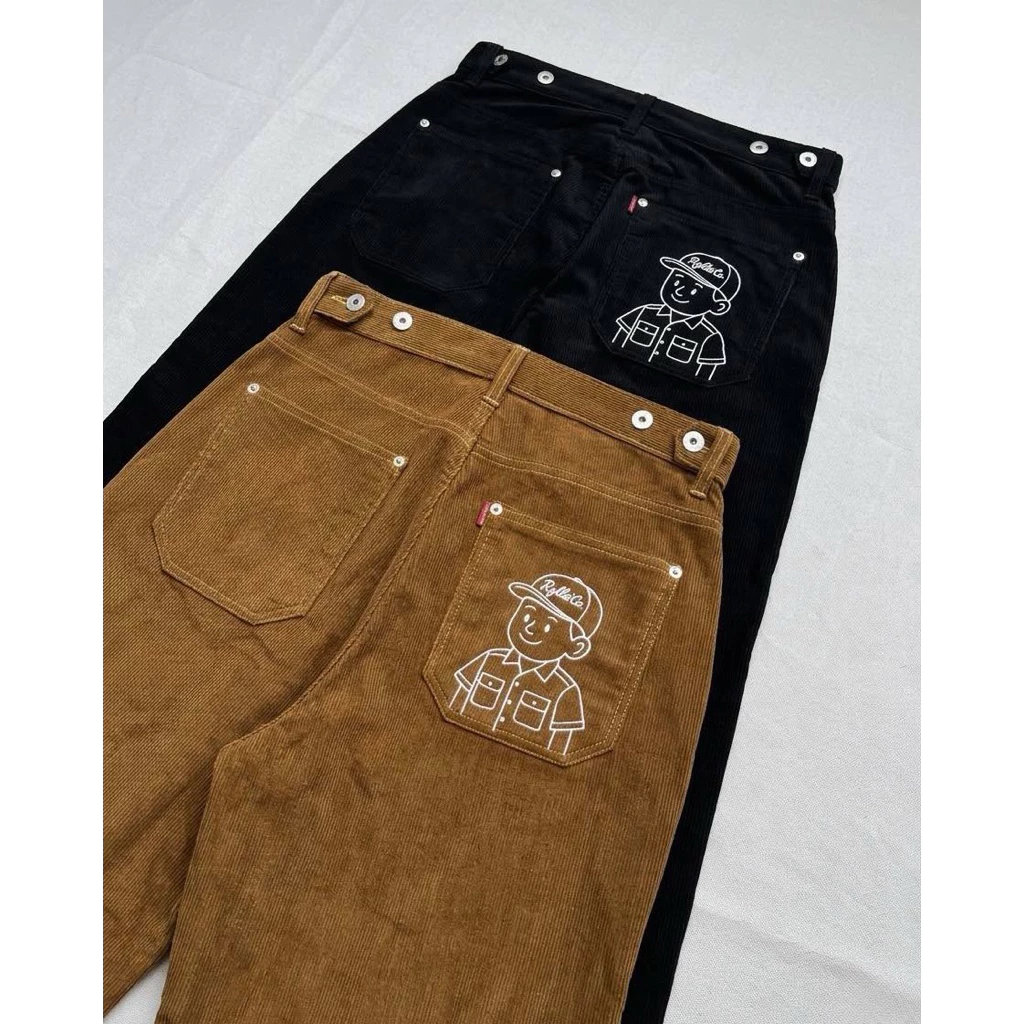 Corduroy Pants-กางเกงลูกฟูก ขากระบอกใหญ่