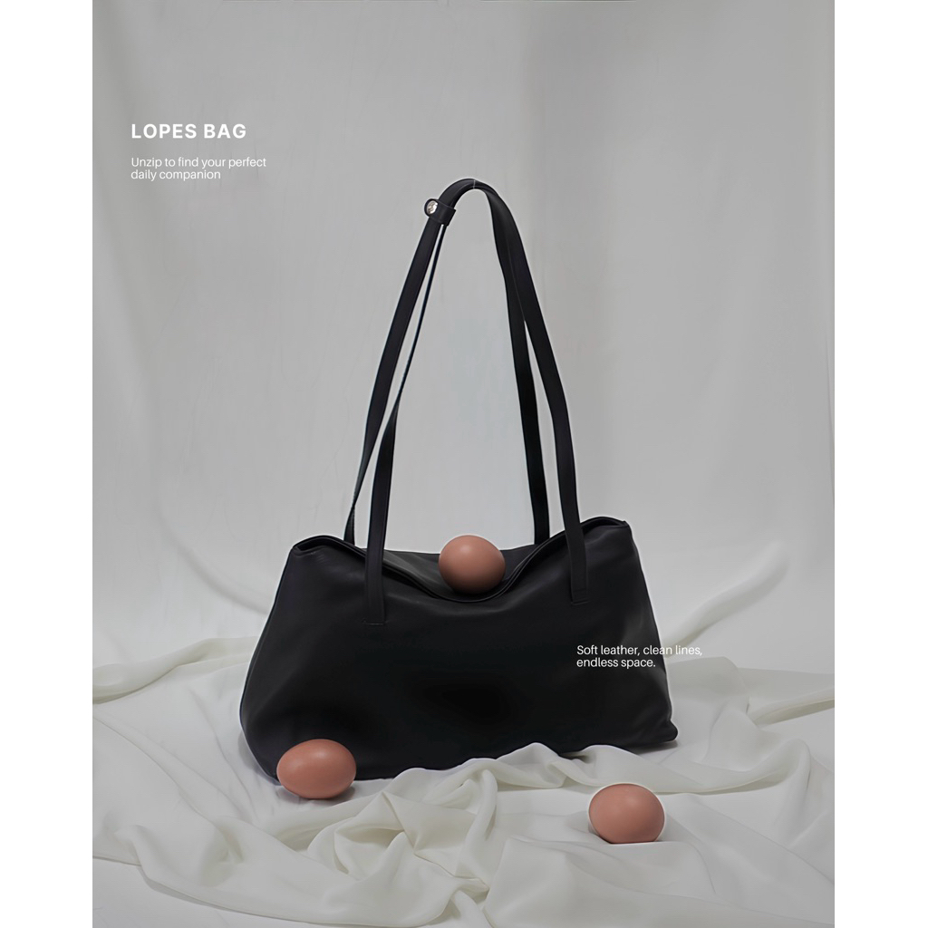 (พร้อมส่ง) picke | Lopes bag #picke020 กระเป๋าหนังวัวแท้ กระเป๋าทรง Mini Hobo