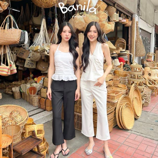 nanya.bkk | Banila Pants กางเกงทรงกระบอกปลายขาม้า Everyday look (ยาว36)