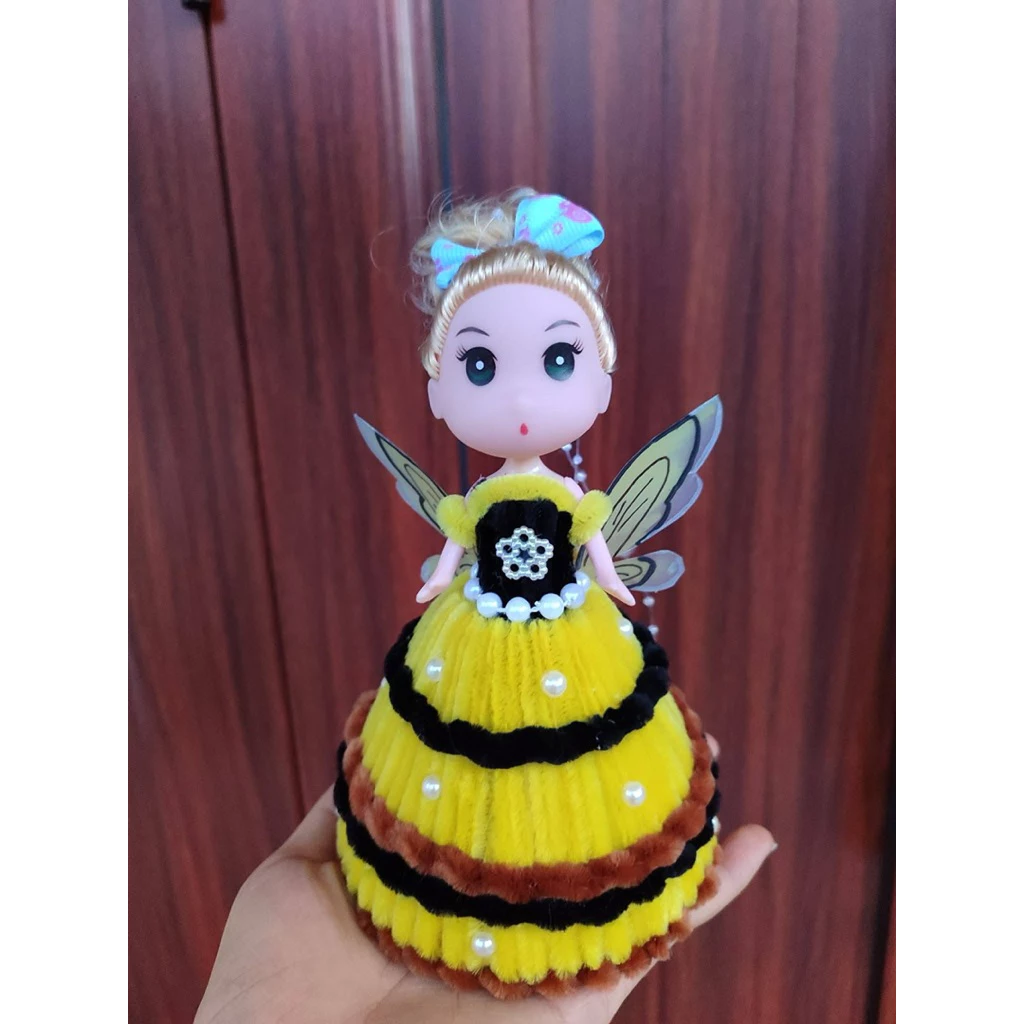 พร้อมส่งโมเดลตุ๊กตาเจ้าหญิงจัดแต่งชุดด้วยลวดกำมะหยี่ thumbnail 7