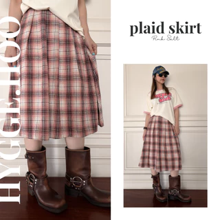Hygge.H - กระโปรงสก๊อตยาว Vintage Style (Free size)