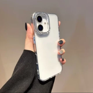 เคสมือถือ สำหรับ OPPO A6T A6C A6S A6X A5X A3X A5pro A57 A77 A38 A18 A16 A54 A15 A76 เคสใสกล้องเพชร ปุ่มเงินงานนิ่ม #KP