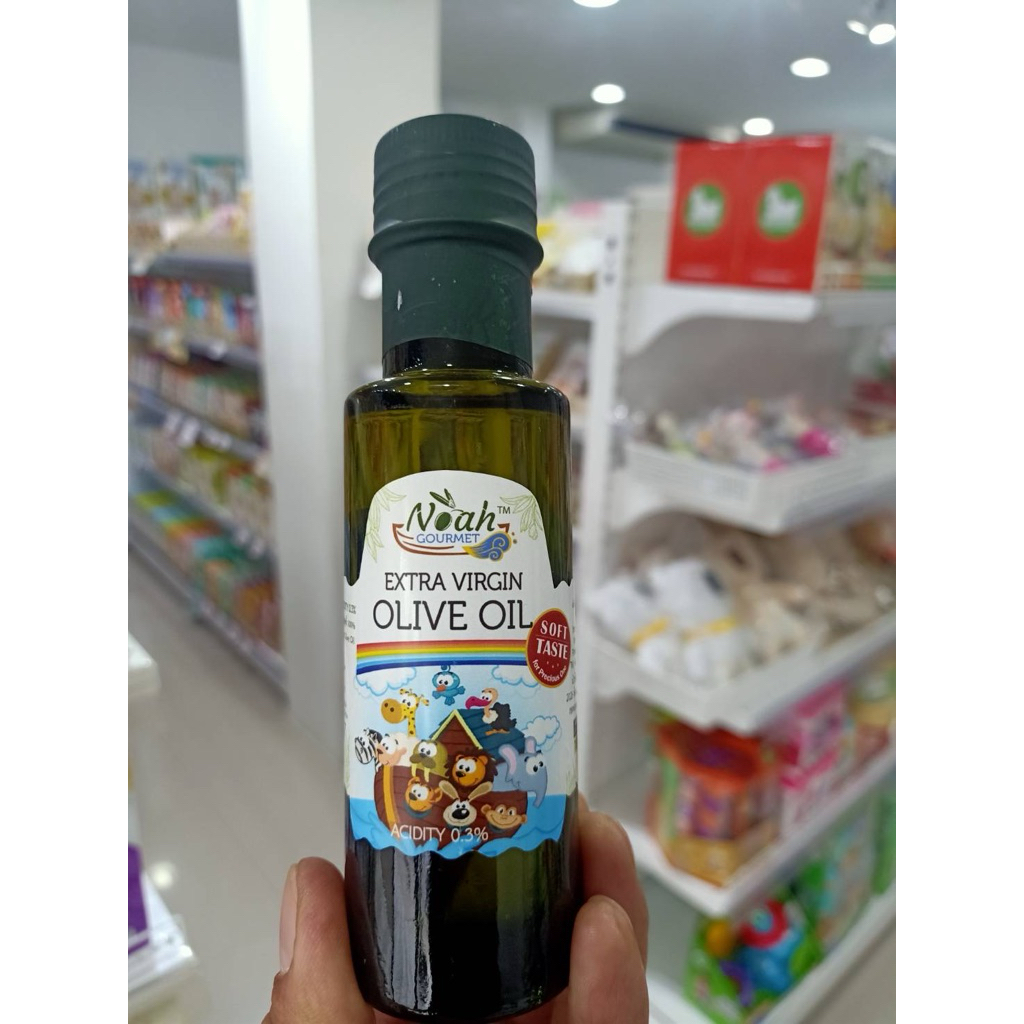 Noah Extra virgin Olive Oil โนอาห์ น้ำมันมะกอก สกัดเย็นธรรมชาติ สำหรับเด็ก 6 เดือน ขึ้นไป 100ml