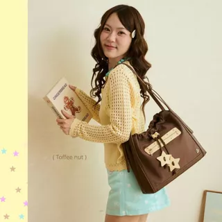 New❗️Twinkle Bag💫 กระเป๋าผ้าไนลอน everyday bag มาพร้อมสายรูด Star Charm สุดน่ารัก🎪🎢 by asissy.club