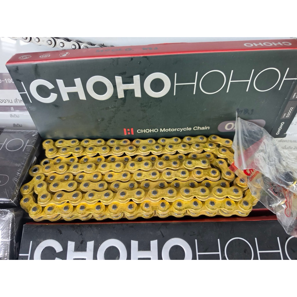 CHOHO gp osโซ่ motocross enduro 520 120ข้อ สีทองตัวท๊อป