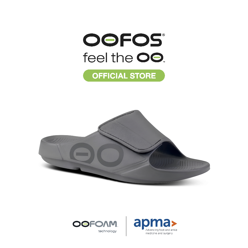 OOFOS OOahh Sport Flex Slate รองเท้าเพื่อการฟื้นฟู