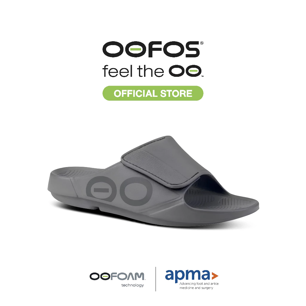 OOFOS OOahh Sport Flex Slate รองเท้าเพื่อการฟื้นฟู