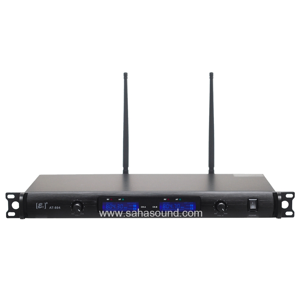 E3 UHF AT-804 ไมค์ลอย หนีบ2 คาด2 (ใช้ได้ทีละ2)ไมค์ลอย ไมโครโฟนไร้สาย sahasound - สหซาวด์