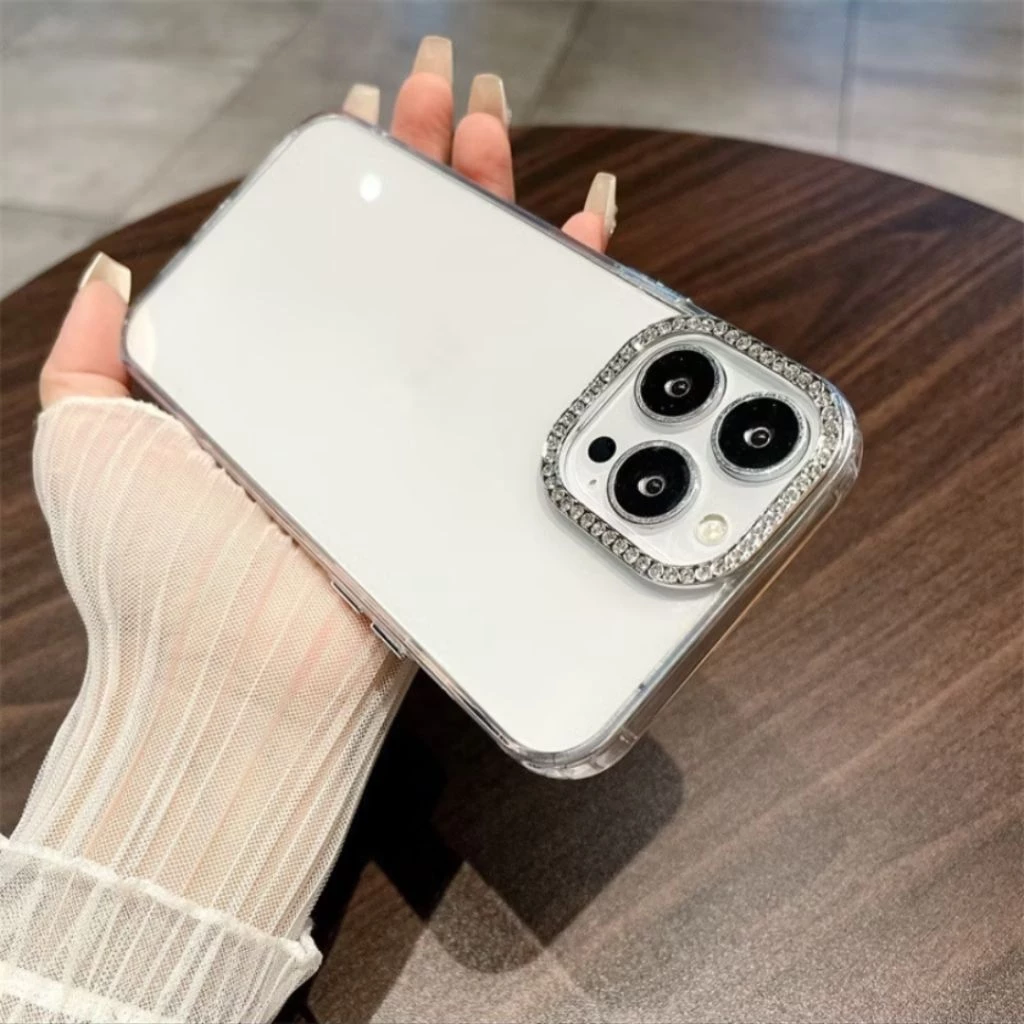 เคสมือถือ สำหรับViVO V70 V70FE Y31D Y11D Y21D Y31 Y05 Y29 Y28 Y21 Y20 Y17 V50 V60 V40 เคสใสกล้องเพชร ปุ่มเงินงานนิ่ม #KP