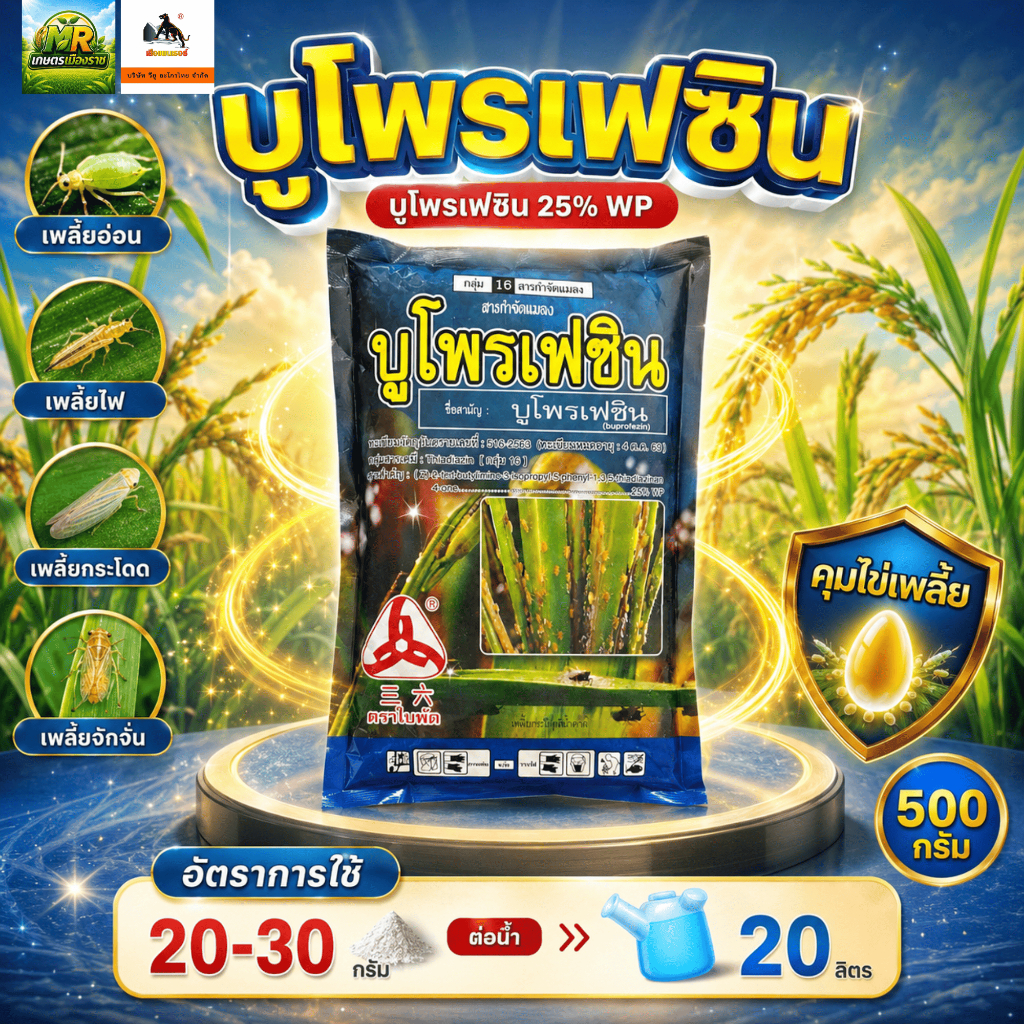 บูโพรเฟซิน (บูโพรเฟซิน 25% WP) 500g #เกษตรเมืองราช #vu