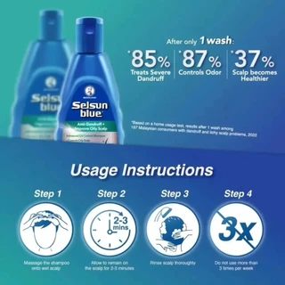 🧴แชมพู Selsun Blue Pro X ฝาแดง สูตร Extra Strength ขจัดรังแคหนัก 120 ml. ลดคันหนังศีรษะ ควบคุมความมันได้ดี