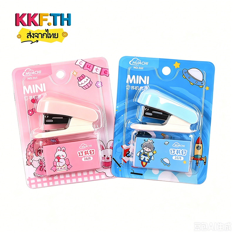 ชุดเย็บกระดาษมิ Mini Stapler ใช้ลวดเย็บ24/6 26/6 แถมฟรีลวดเย็บ 400 ด้าม