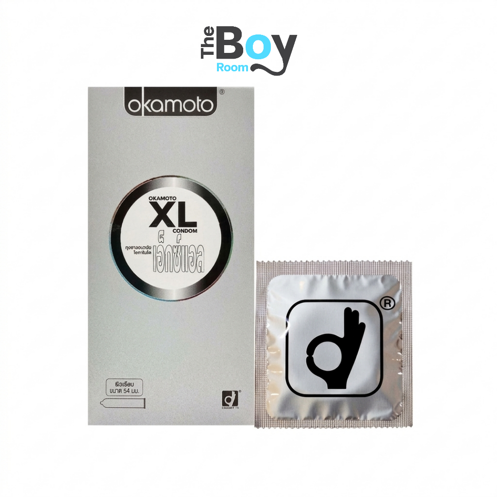 Okamoto XL ถุงยางอนามัย 54 มม. รุ่นชนิดเรียบ บาง กล่อง 10 ชิ้น
