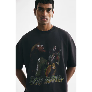 H&M(เอชแอนด์เอ็ม) เสื้อยืดทรงโอเวอร์ไซส์ ผู้ชาย 1159823_26