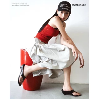 WOMENAGER - Joe sandals สี Black รองเท้าแตะหูคีบ สวมใส่ง่าย