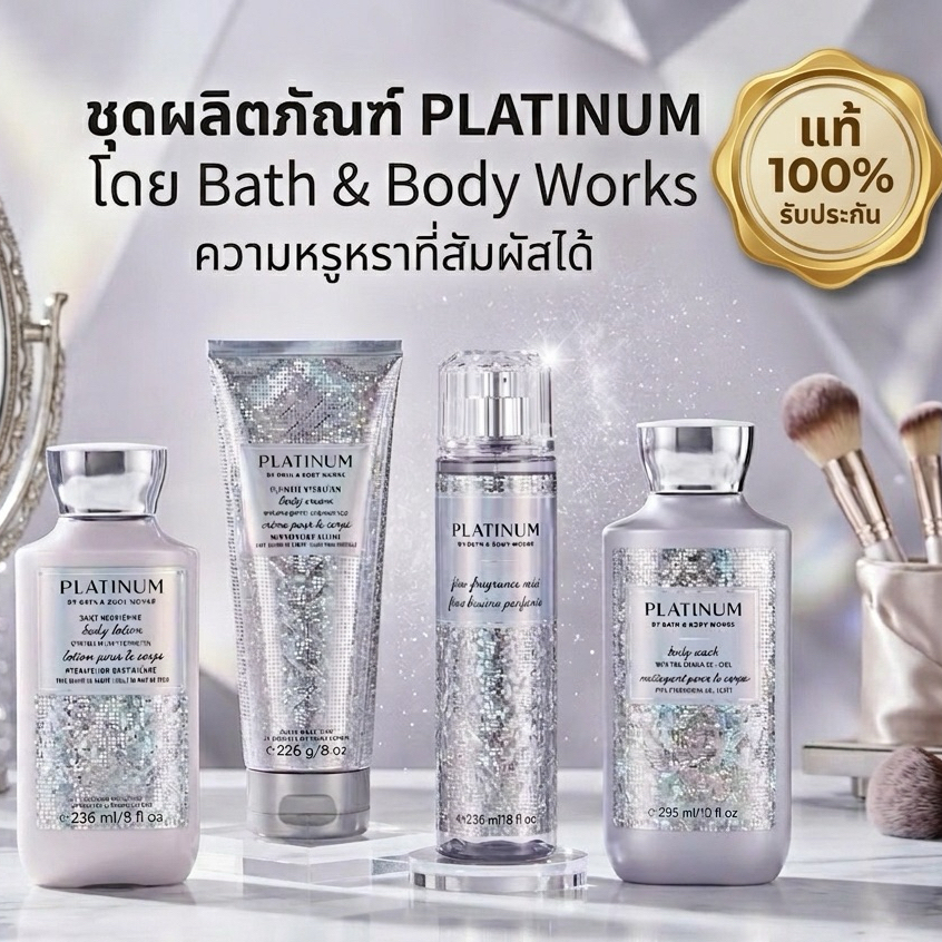 Platinum แท้ % bath & body works lotion cream mist shower scrub Butter