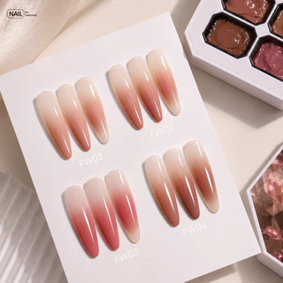 สีเจลพาเลทเนื้อครีมตลับ 4 ช่อง pat painting gel ไล่สีเล็บ ombre เพนท์เล็บได้