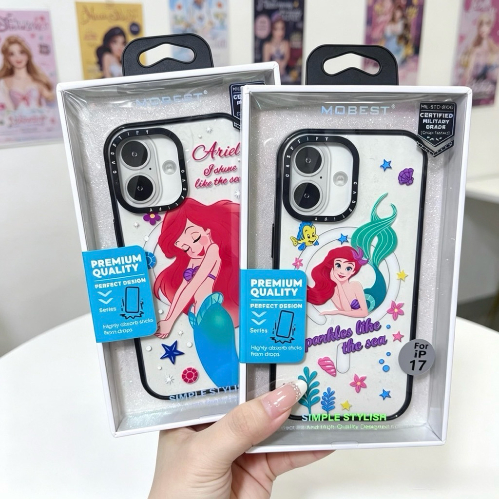 Mobest Case ลายเจ้าหญิง Mermaid Princess Ariel รองรับแม่เหล็กชาร์จ for  สำหรับรุ่น iPhone 17 pro max IP 15 16 pro max