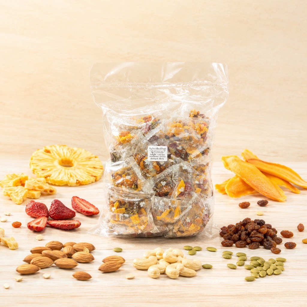 9เซียนมินิมอล 500g. (40g./ถุง) ธัญพืชและผลไม้อบแห้งรวม 9 ชนิด อร่อยเต็มคำ พกพาสะดวก