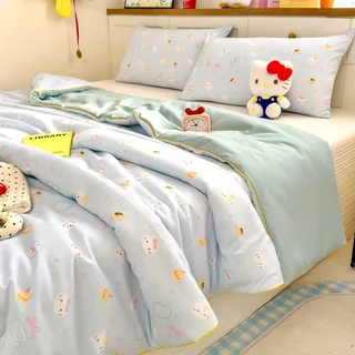 ⭐ผ้าห่มฤดูร้อน/ห้องแอร์ ใยถั่วเหลือง เกรด A 2 ชั้น เบาไม่ขัดผิว ซักเครื่องได้