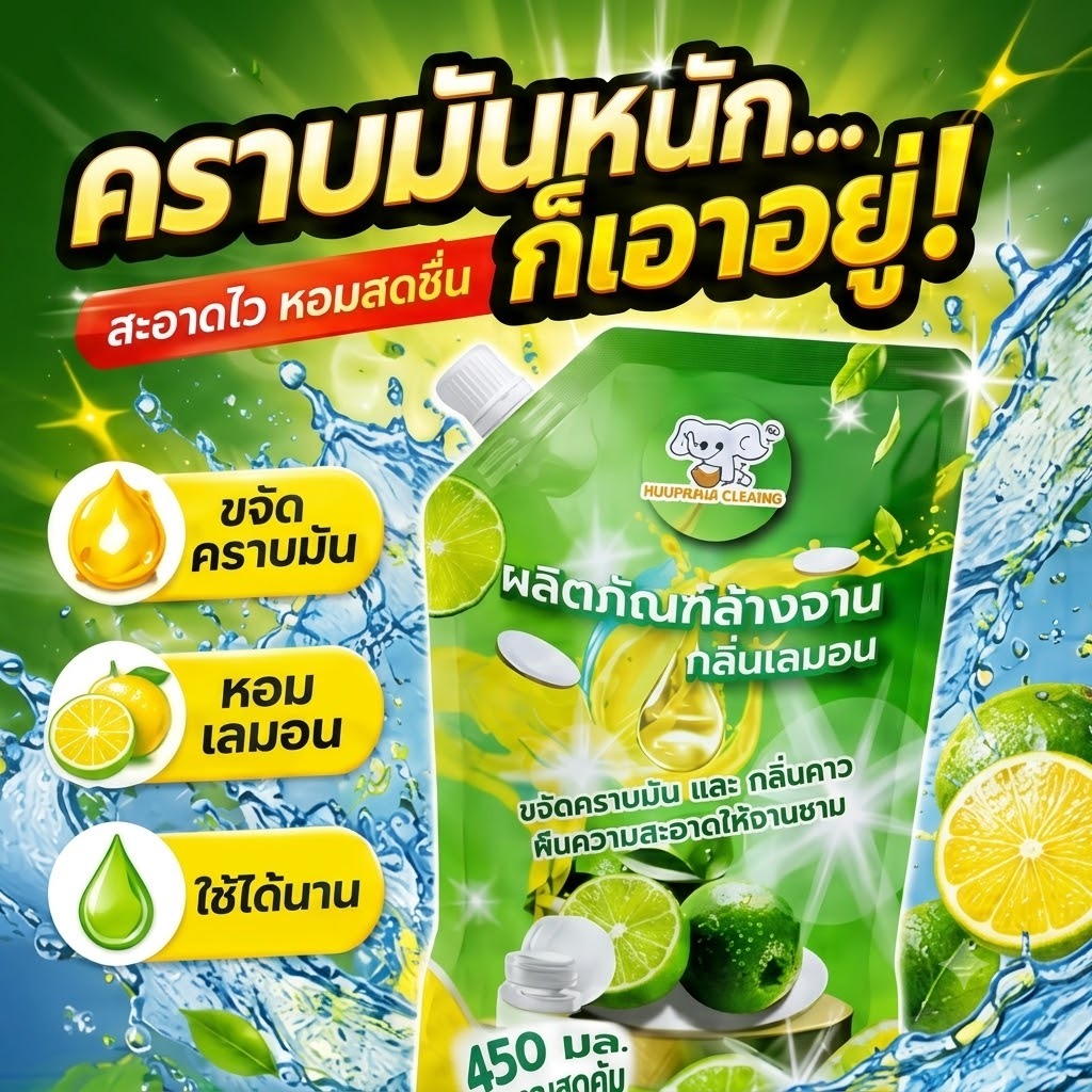 [ลดแรงสุดคุ้มต้นปี] MAPRAO CHANG น้ำยาล้างจาน กลิ่นมะนาว 450 มล. ขจัดคราบมันสะอาด ล้างง่าย กลิ่นหอมสดชื่น