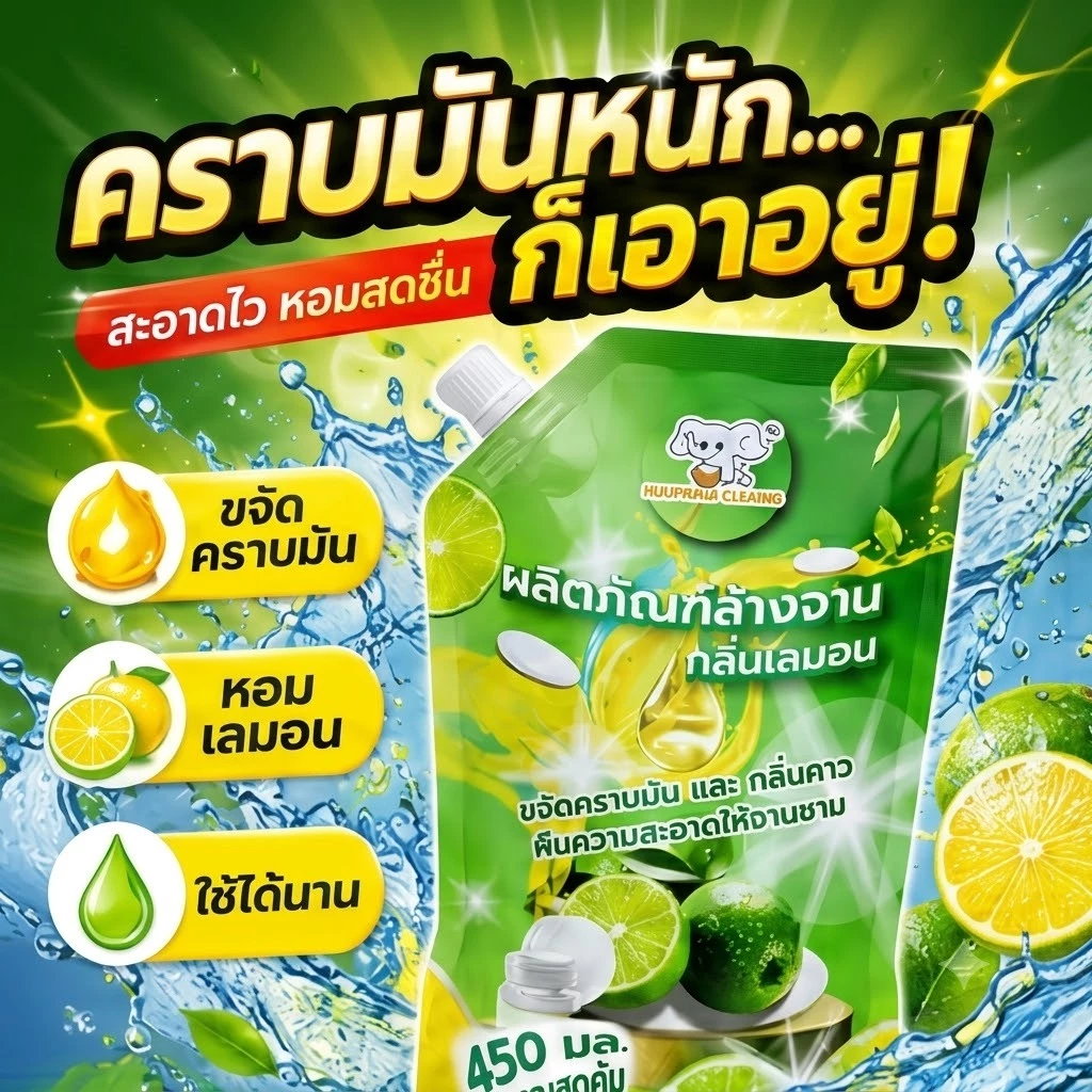 [ลดแรงสุดคุ้มต้นปี] MAPRAO CHANG น้ำยาล้างจาน กลิ่นมะนาว 450 มล. ขจัดคราบมันสะอาด ล้างง่าย กลิ่นหอมสดชื่น