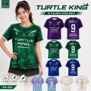 เสื้อกีฬา TURTLE KING คอกลมแขนสั้น ผ้าไมโคร 150G รุ่นลิมิเต็ด ใส่สบาย ระบายอากาศดี สำหรับผู้หญิง