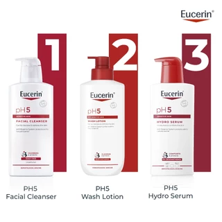 Eucerin pH5 SENSITIVE SKIN FACIAL CLEANSER 400 ML ยูเซอริน เจลล้างหน้าสูตรอ่อนโยน สำหรับผิวบอบบางแพ้ง่าย