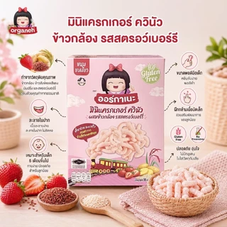 (ขั้นต่ำ 2 ชิ้นหรือรวมกับสินค้าอื่นในร้าน) Organeh ออร์กาเนะ มินิแครกเกอร์และพัฟข้าวกล้องงอก จากข้าวสังข์หยดออร์กานิก