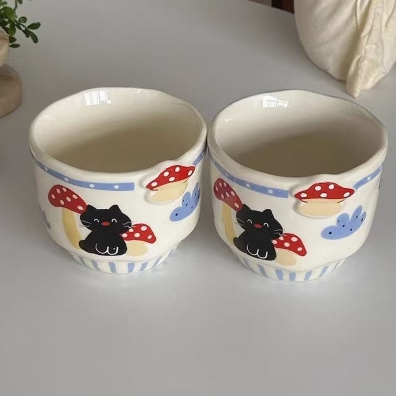 Chansuay - จานสวย แก้วกาแฟ แก้วเซรามิคลายแมว และเห็ด