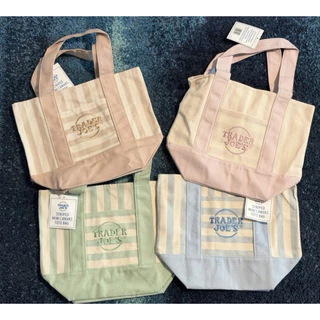 กระเป๋าผ้ามินิ นำเข้า🇺🇸 Trader Joe's Mini Tote Bag รุ่นลายริ้วพาสเทลสุดฮิตสุดละมุน 🧸