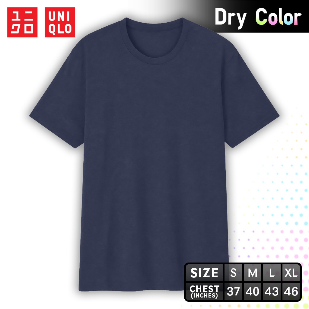 เสื้อยืดแขนสั้น Uniqlo - Dry Color 69 Navy