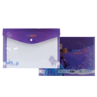 File folder แฟ้มกระดุม ลายการ์ตูนลิขสิทธิ์แท้ Disney Princess Badtz Sanrio Marvel MT (1ชิ้น)