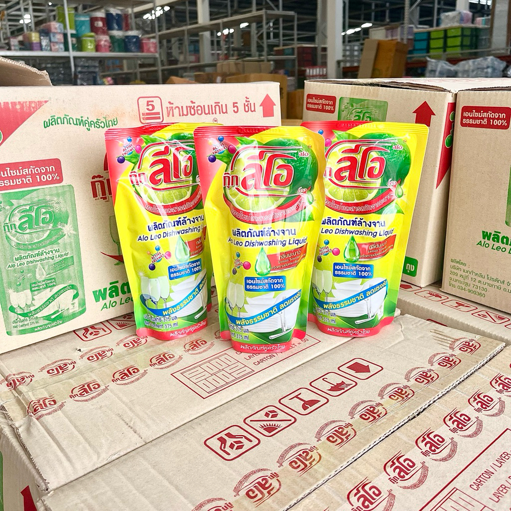 (ขายยกลัง36ถุง) น้ำยาล้างจานลีโอ 420 ml ล้างสะอาด ขจัดคราบหมดจด ผลิตภัณฑ์คู่ครัวไทย