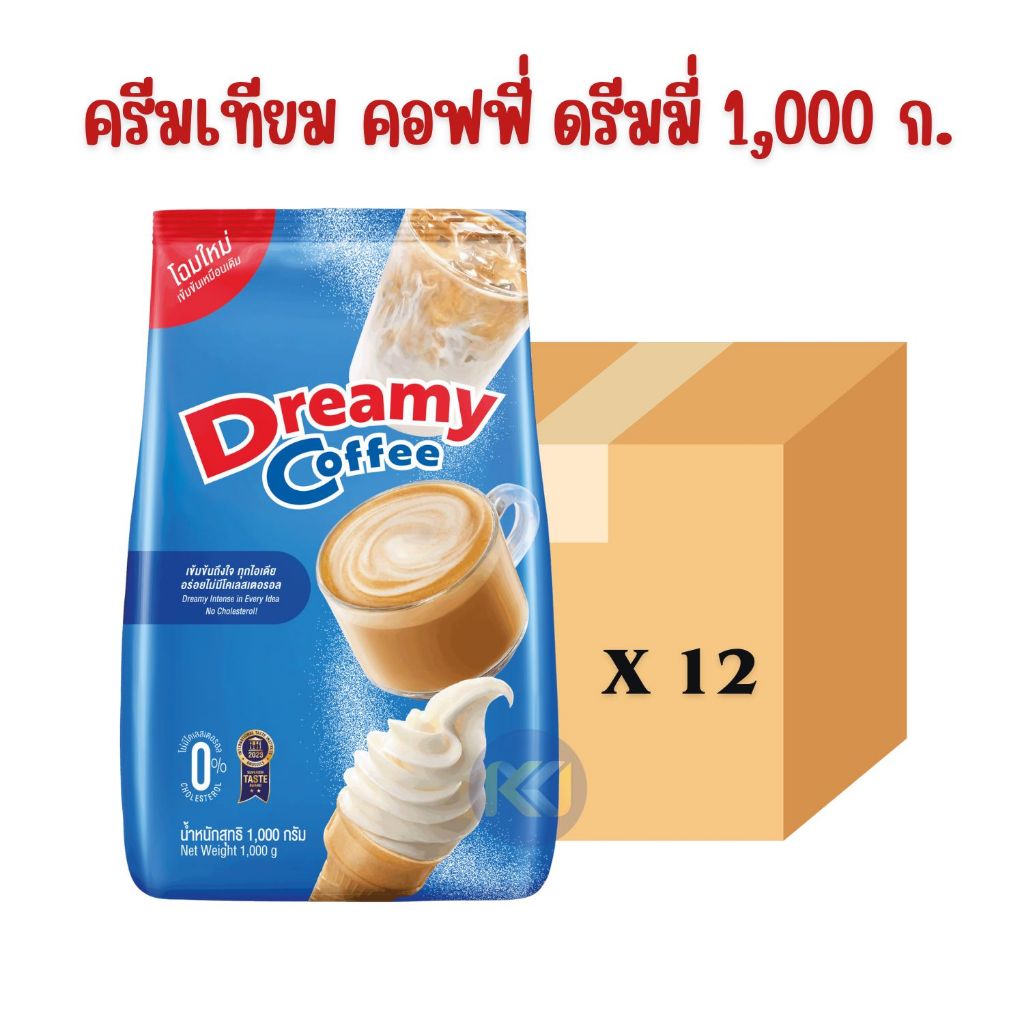 ยกลัง -  ครีมเทียม ดรีมมี่ สีฟ้า Coffee Dreamy ขนาด 1,000 กรัม