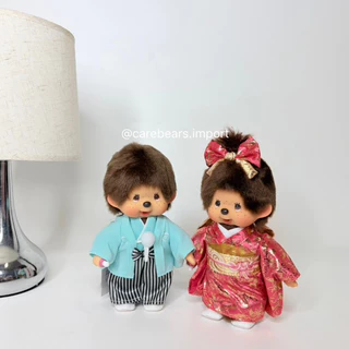 Monchhichi Kimono Series Size S (Boy & Girl) ตุ๊กตามอนชิชิกิโมโนคู่รักแต่งงาน ลิขสิทธิ์แท้100%