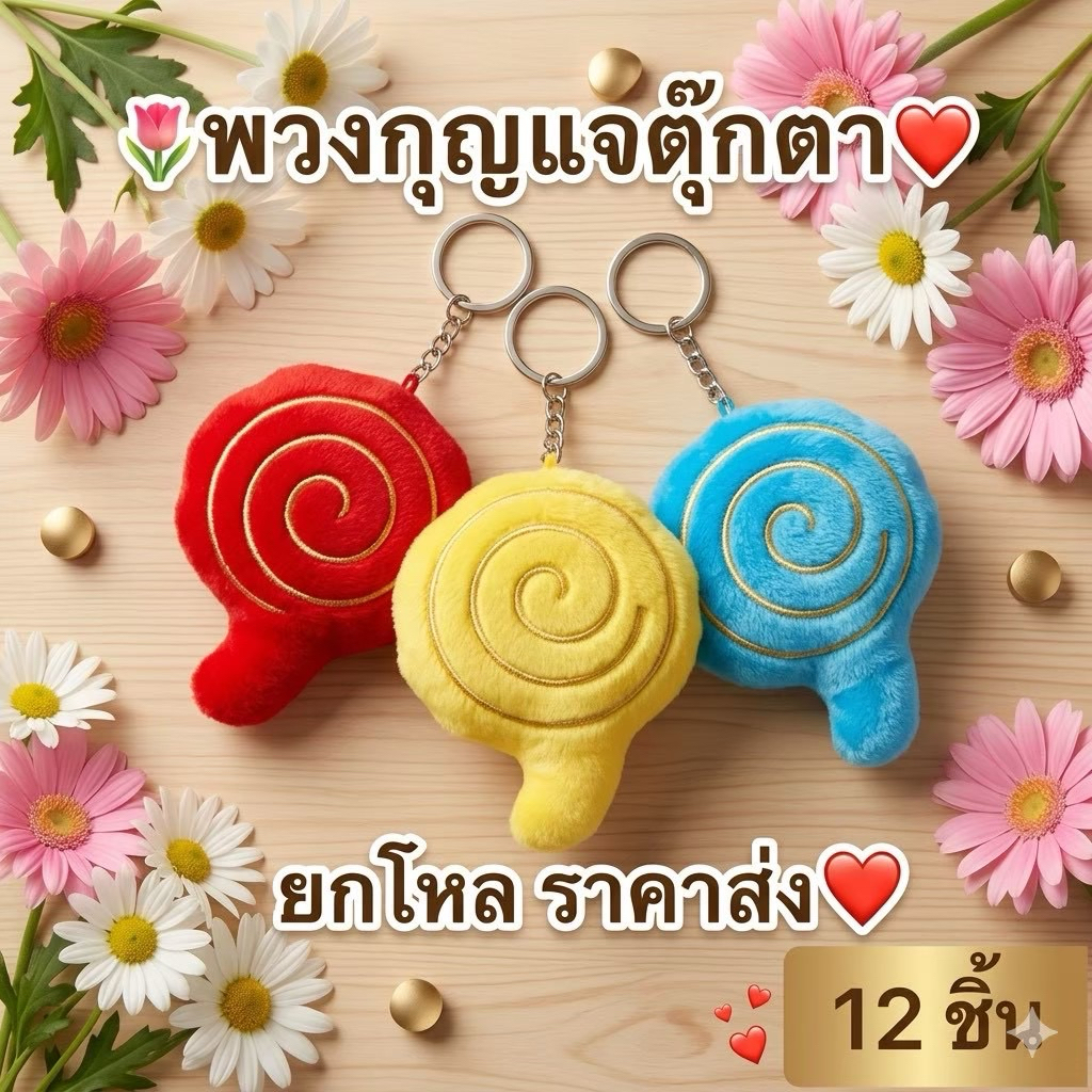 ยกโหล พวงกุญแจหอยทาก J010