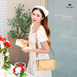 Hadara Floral Harmony No.3 กระเป๋าสะพายข้างผู้หญิง ปักดอกไม้ ใบเล็กจุเยอะ