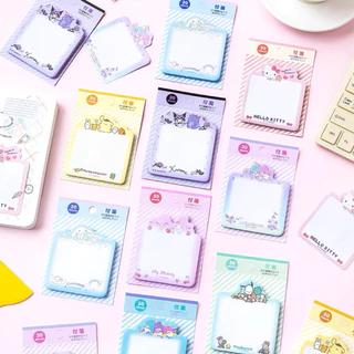 <พร้อมส่ง> Link2 โน๊ตกาวกระดาษ แบบแผ่น Paper Note การ์ตูน 30-50แผ่น / 30+ลาย / ซาริโอ้ เครื่องเขียน กระดาษจด โพอิท
