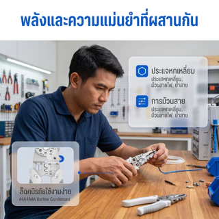 คีมปอกสายไฟ มัลติฟังก์ชั่น 28in1 ปอกตัดแยกพันกดสาย เหล็กเกรดอุตสาหกรรม ช่างไฟฟ้า